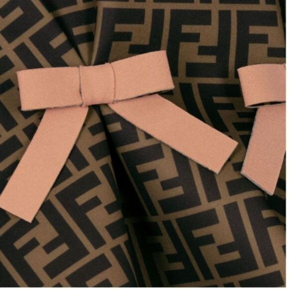 FENDI Little Girl's & Girl's Neoprene All‎ Over Logo Dress - Picture 3 of 9